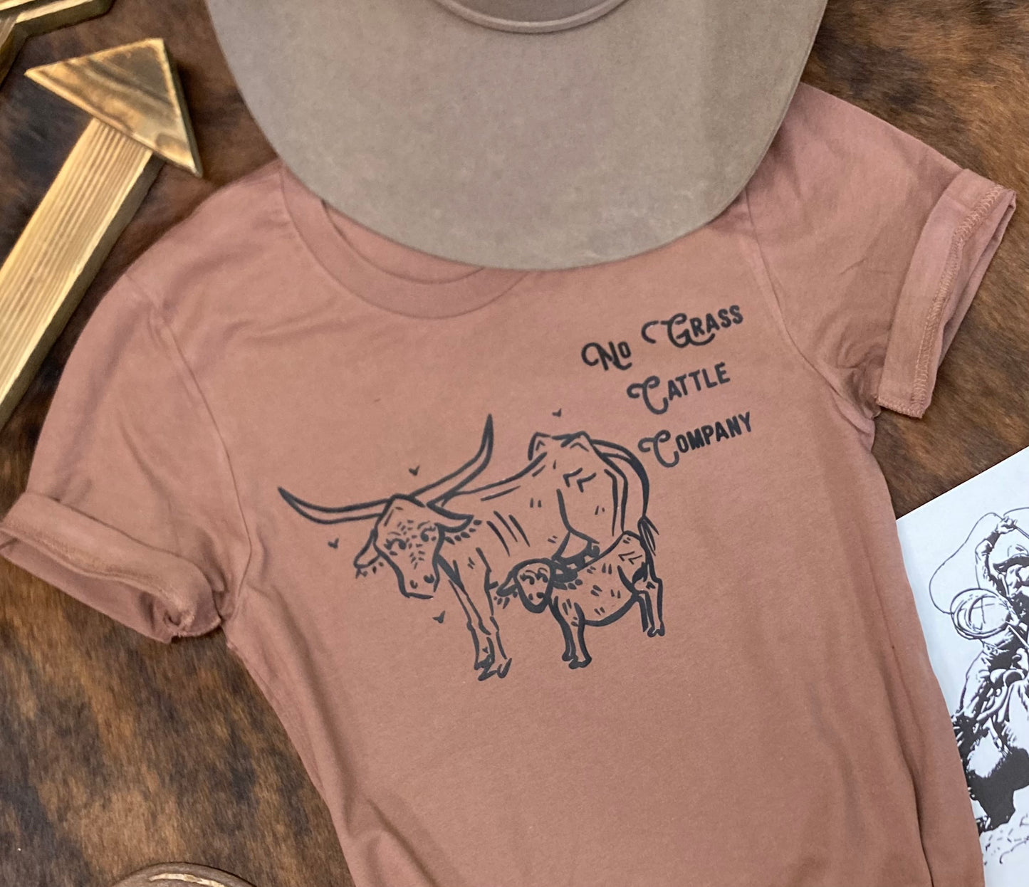 No Grass Cattle Company Tee