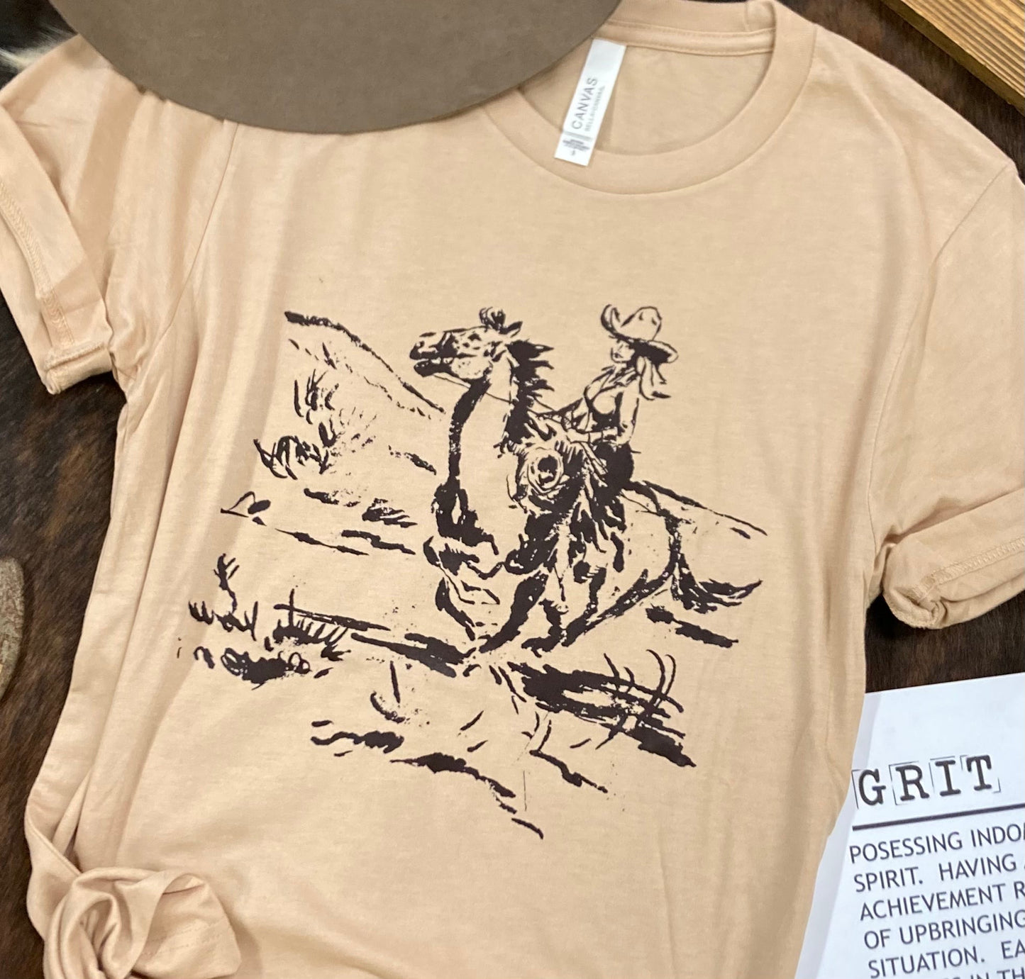 Ride On Cowgirl Western Tee