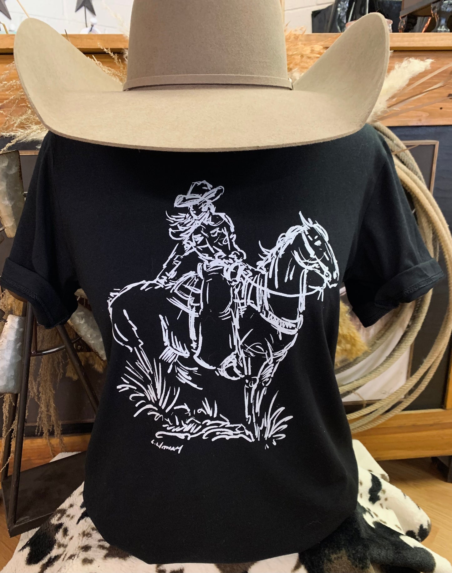 Midnight Cowgirl Tee