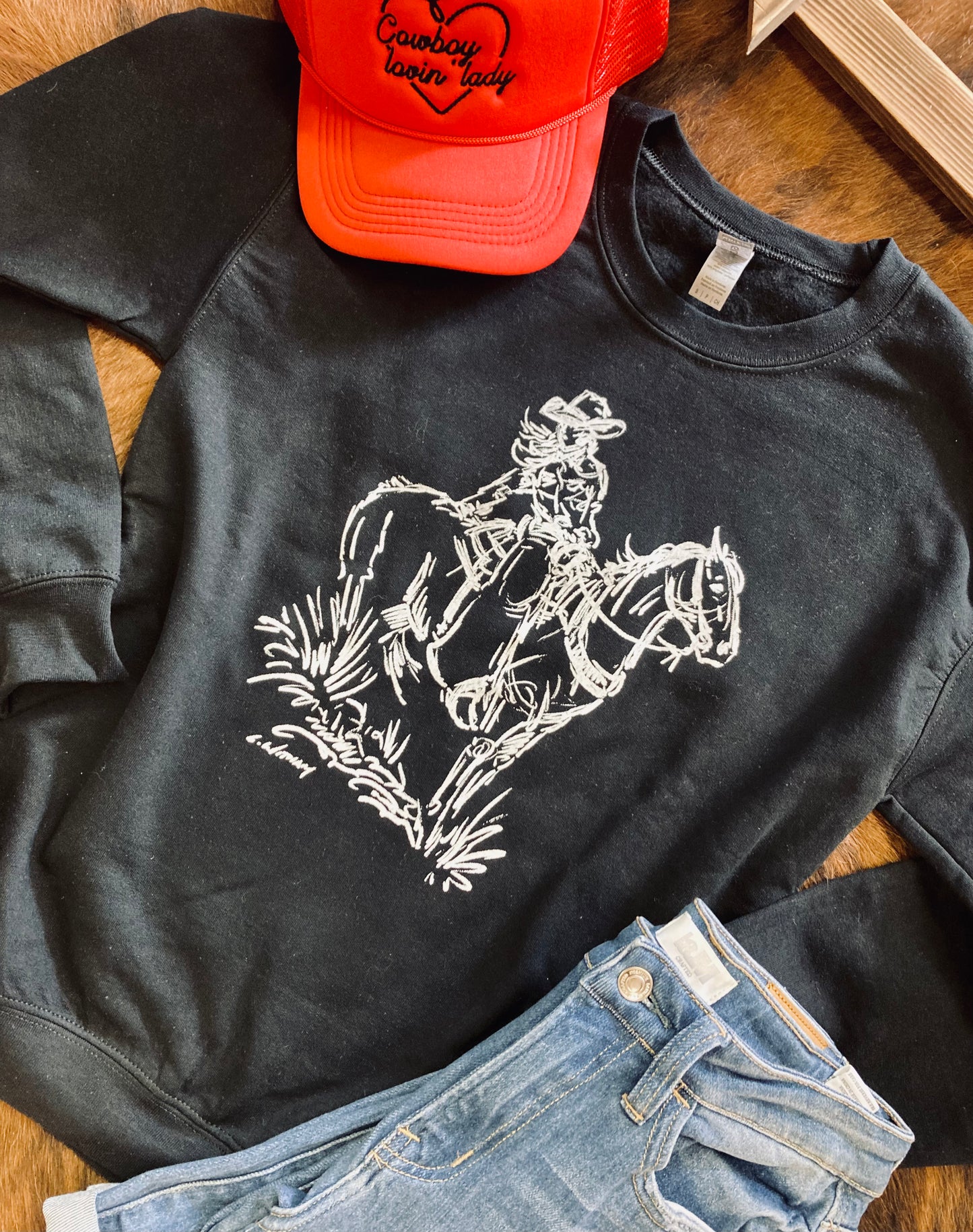 Midnight Cowgirl Crewneck Sweatshirt