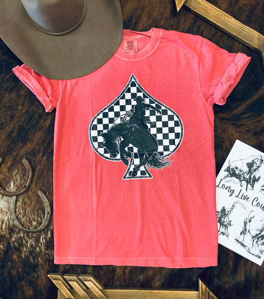 Cowboy Checkered Spade Tee