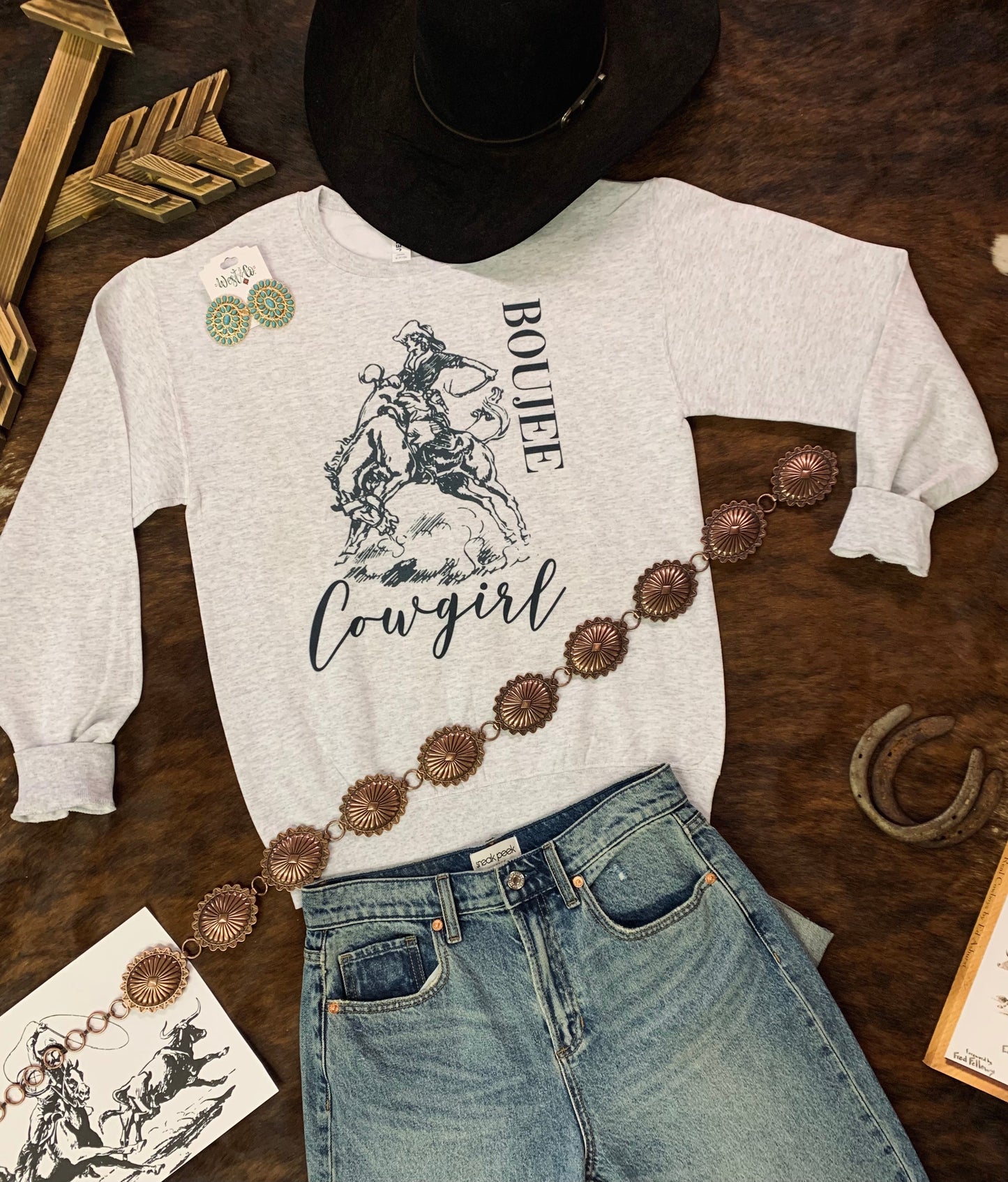 Boujee Cowgirl Crewneck Sweatshirt