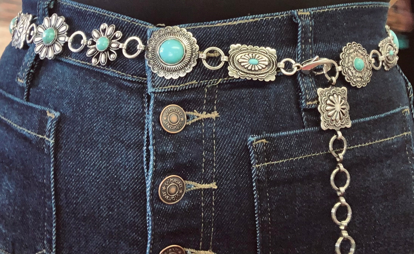“Sterling Cowgirl” Concho Belt