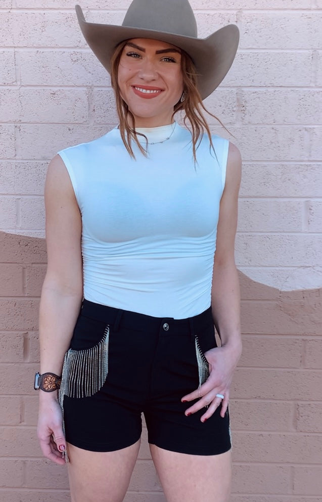 Sleeveless White Top