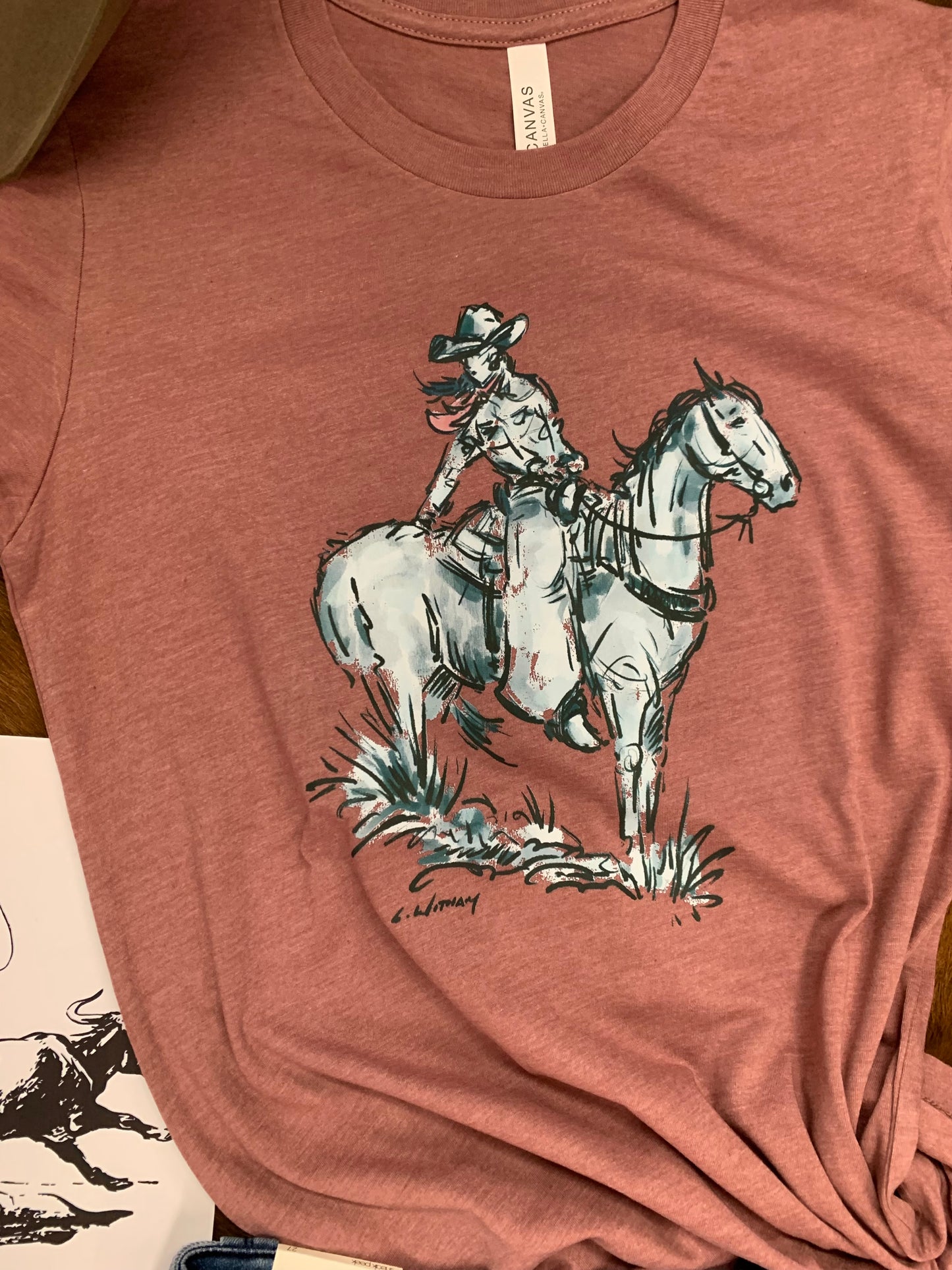 Cowgirl Blues Tee- Mauve