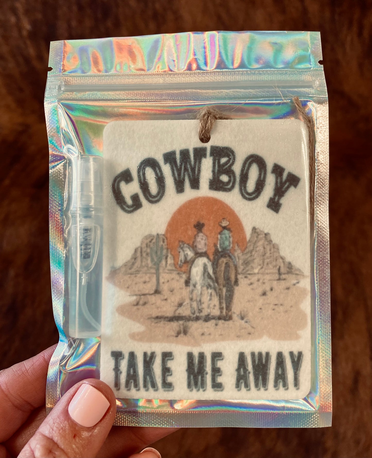 Cowboy Take Me Away Western Air Freshener