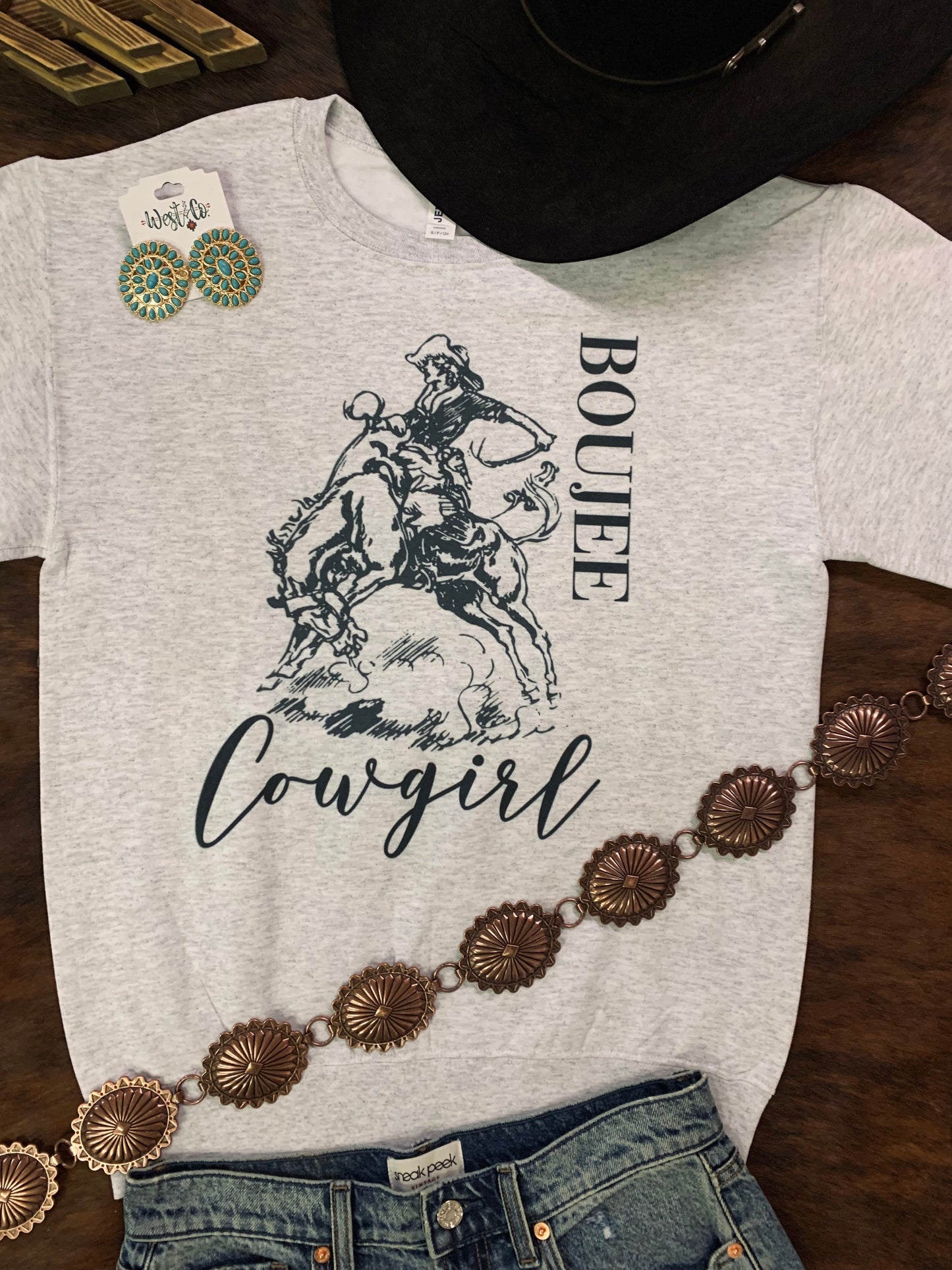 Boujee Cowgirl Crewneck Sweatshirt