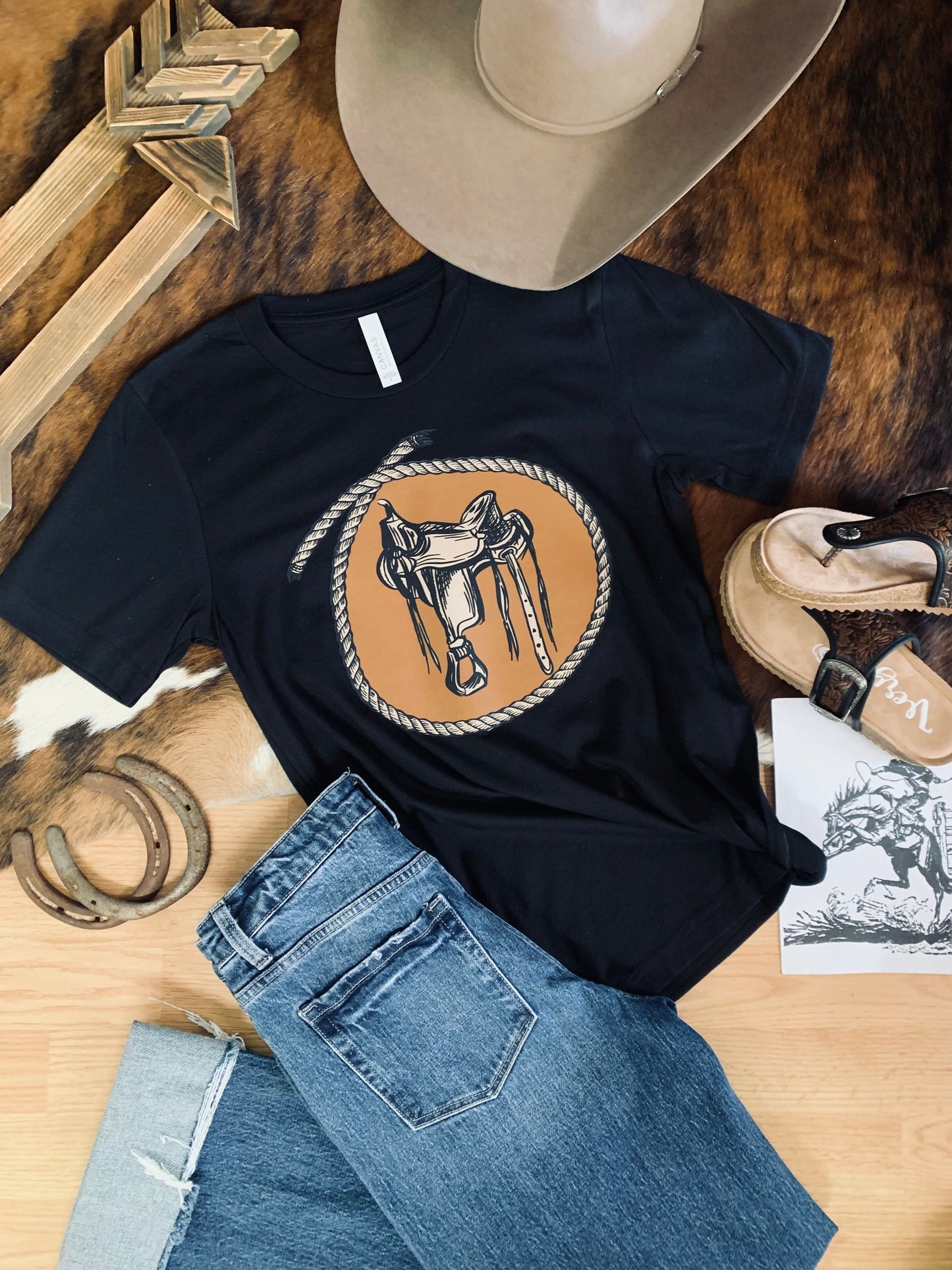 Western Saddle Tee - Adult