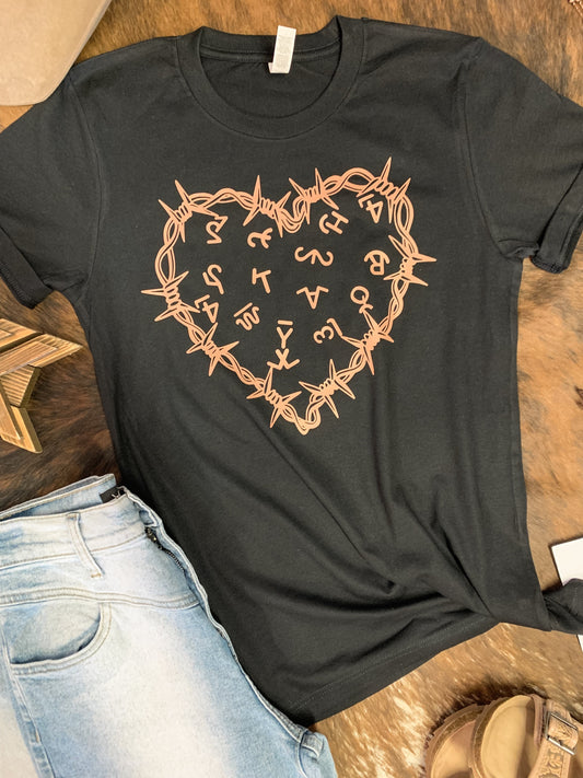 Branded Heart Western Tee