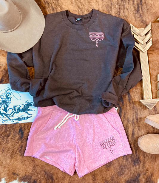 Pink & Brown Bootstitch Lounge Set