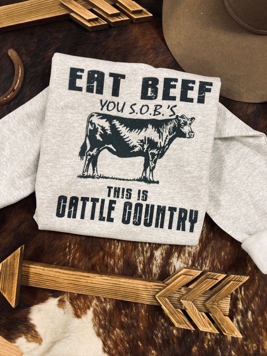 Eat Beef Western Sweatshirt